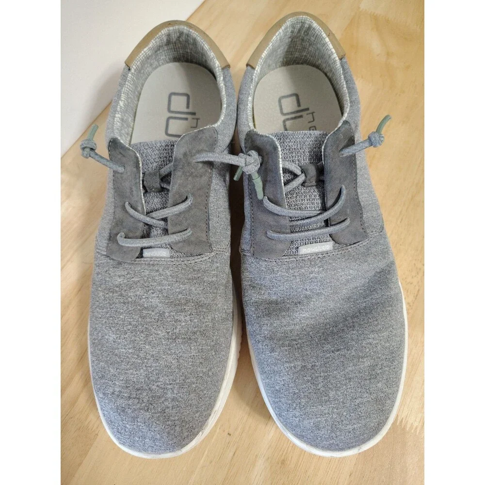 Hey Dude Hugo Stretch Shoes Men's Size: 9 Eu 42 Gray Casual Comfort Slip On